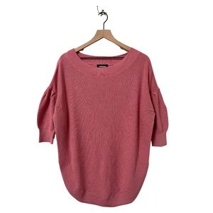 Express Oversize Knit Pink Relaxed Fit Sweater Size Small